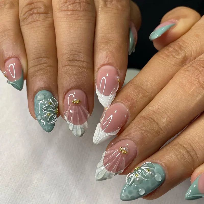Almond Press on Nails