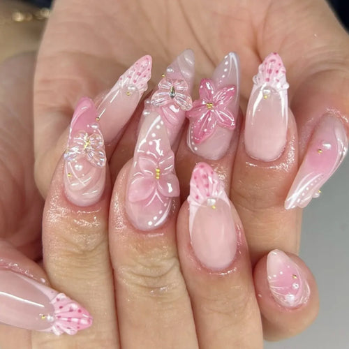 Almond Press on Nails